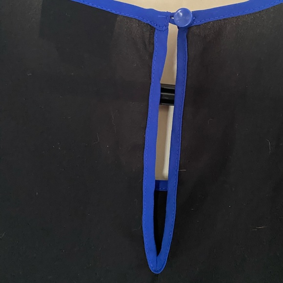 Blue and black tank blouse - Picture 2 of 4